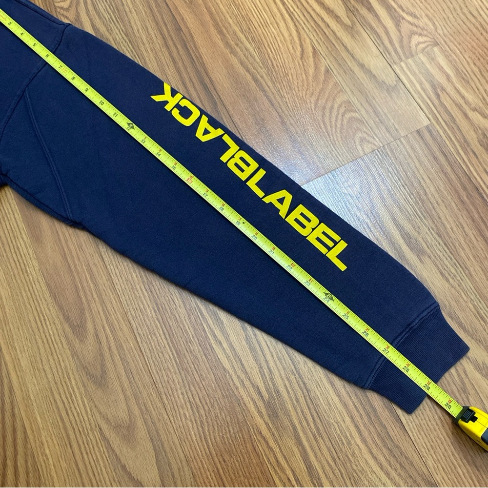 Vintage 90s Black Label Skate Hoodie with Yellow Design Size S USA Made Grunge - Picture 7 of 7